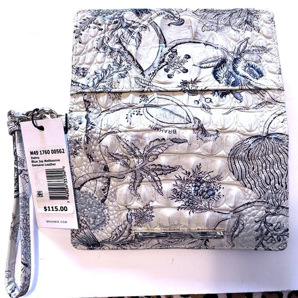Brahmin | Bags | Brahmin Debra Blue Jay Melbourne Wallet | Poshmark